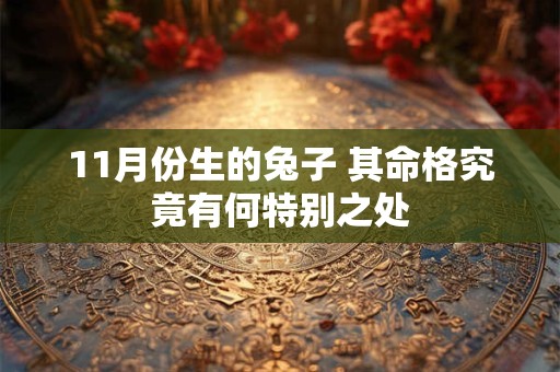 11月份生的兔子 其命格究竟有何特别之处