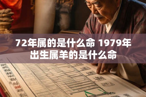 72年属的是什么命 1979年出生属羊的是什么命