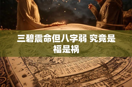 三碧震命但八字弱 究竟是福是祸