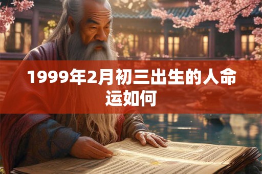 1999年2月初三出生的人命运如何