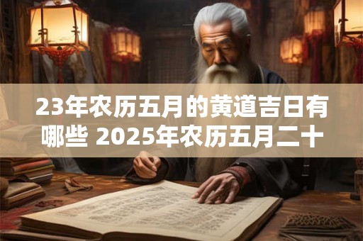 23年农历五月的黄道吉日有哪些 2025年农历五月二十三日是黄道吉日吗