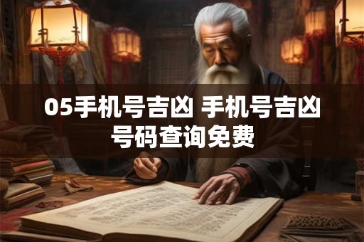 05手机号吉凶 手机号吉凶号码查询免费