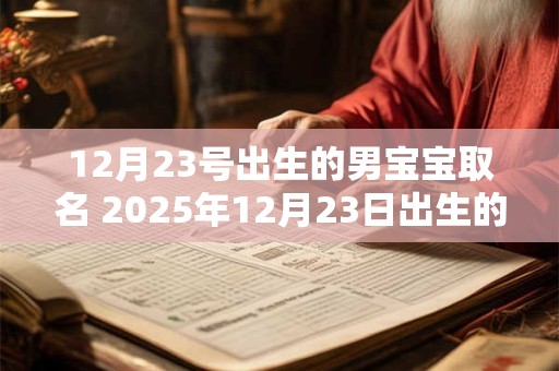 12月23号出生的男宝宝取名 2025年12月23日出生的男孩的名字