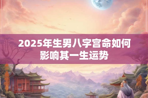 2025年生男八字宫命如何影响其一生运势