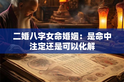 二婚八字女命婚姻：是命中注定还是可以化解