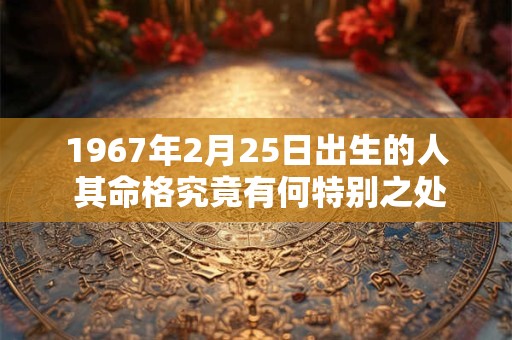 1967年2月25日出生的人 其命格究竟有何特别之处