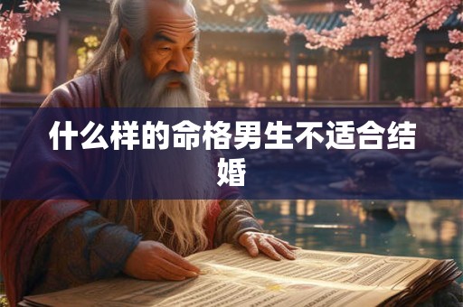 什么样的命格男生不适合结婚