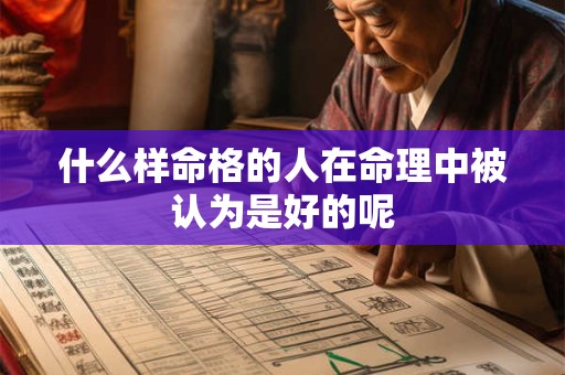 什么样命格的人在命理中被认为是好的呢