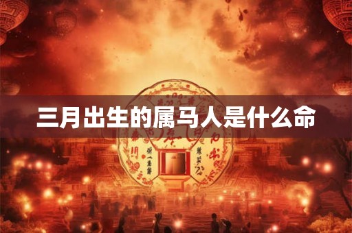 三月出生的属马人是什么命