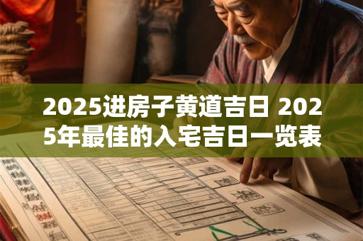 2025进房子黄道吉日 2025年最佳的入宅吉日一览表