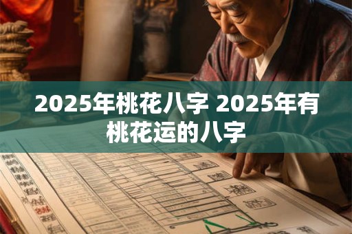 2025年桃花八字 2025年有桃花运的八字