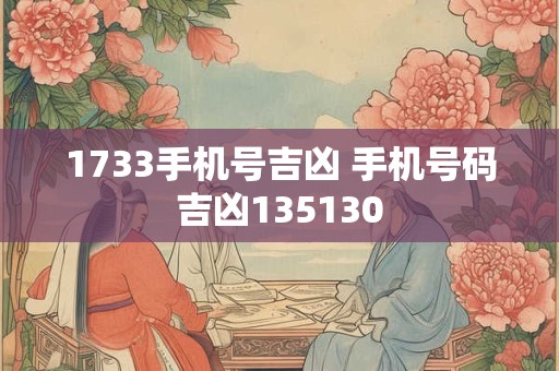 1733手机号吉凶 手机号码吉凶135130