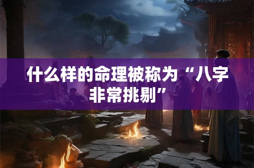 什么样的命理被称为“八字非常挑剔”