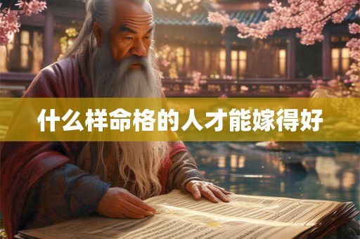 什么样命格的人才能嫁得好