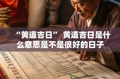 “黄道吉日” 黄道吉日是什么意思是不是很好的日子