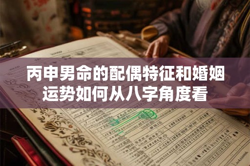 丙申男命的配偶特征和婚姻运势如何从八字角度看