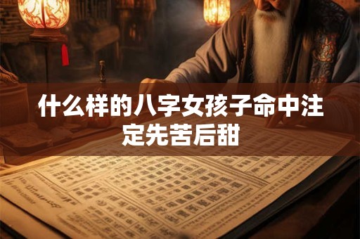 什么样的八字女孩子命中注定先苦后甜