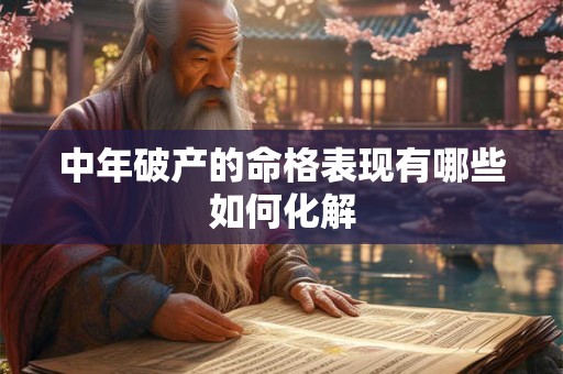 中年破产的命格表现有哪些如何化解