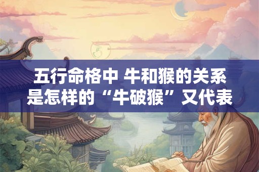 五行命格中 牛和猴的关系是怎样的“牛破猴”又代表着什么命格呢
