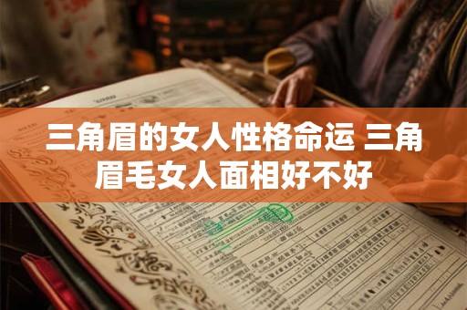 三角眉的女人性格命运 三角眉毛女人面相好不好