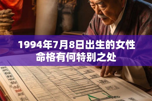 1994年7月8日出生的女性命格有何特别之处