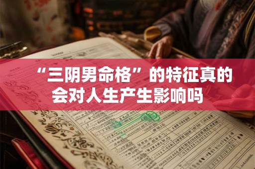 “三阴男命格”的特征真的会对人生产生影响吗
