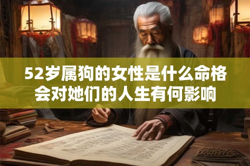 52岁属狗的女性是什么命格会对她们的人生有何影响