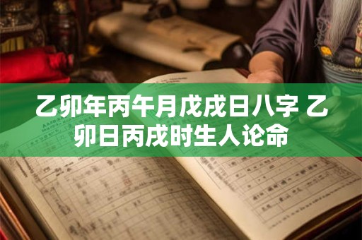 乙卯年丙午月戊戌日八字 乙卯日丙戌时生人论命 乙卯年丙午月戊戌日八字 乙卯日丙戌时生人论命