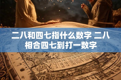 二八和四七指什么数字 二八相合四七到打一数字