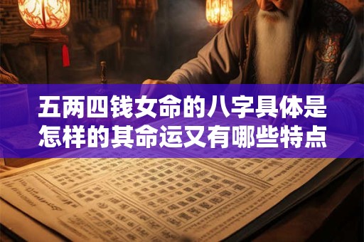 五两四钱女命的八字具体是怎样的其命运又有哪些特点和解读呢