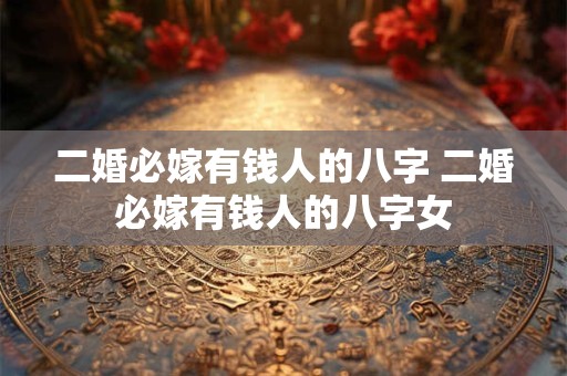 二婚必嫁有钱人的八字 二婚必嫁有钱人的八字女