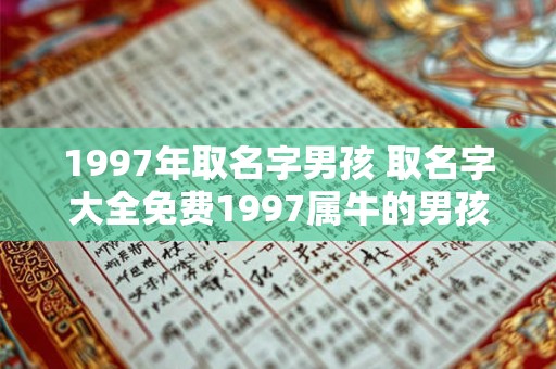 1997年取名字男孩 取名字大全免费1997属牛的男孩子 1997年取名字男孩 取名字大全免费1997属牛的男孩子