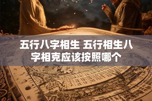 五行八字相生 五行相生八字相克应该按照哪个