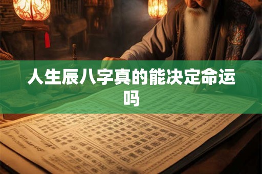 人生辰八字真的能决定命运吗