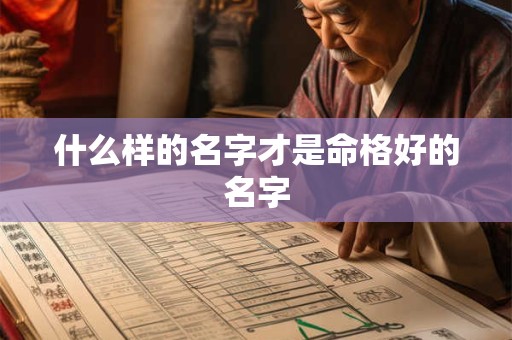 什么样的名字才是命格好的名字