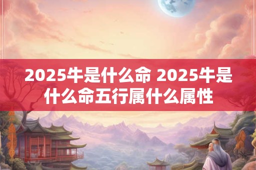 2025牛是什么命 2025牛是什么命五行属什么属性