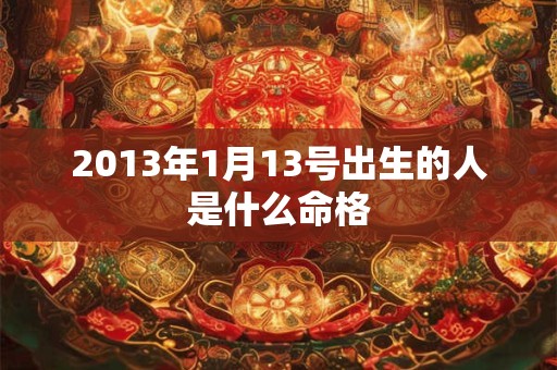 2013年1月13号出生的人是什么命格