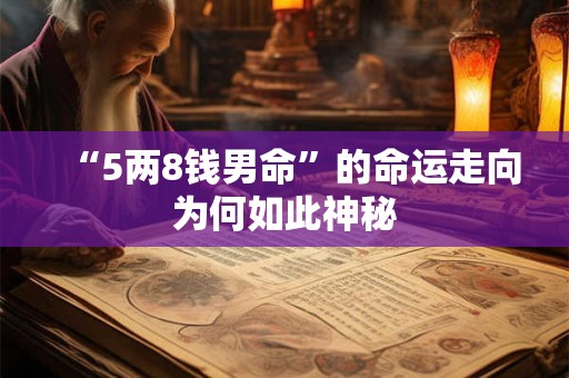 “5两8钱男命”的命运走向为何如此神秘