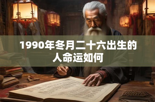 1990年冬月二十六出生的人命运如何