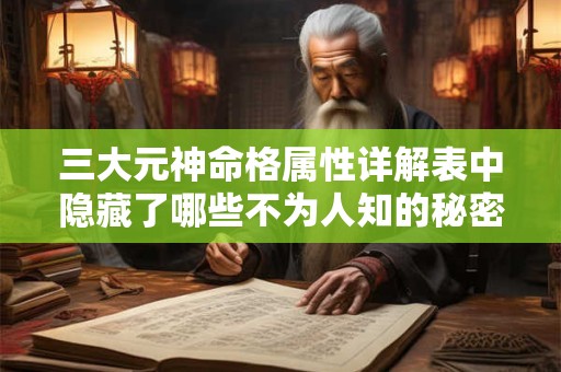 三大元神命格属性详解表中隐藏了哪些不为人知的秘密