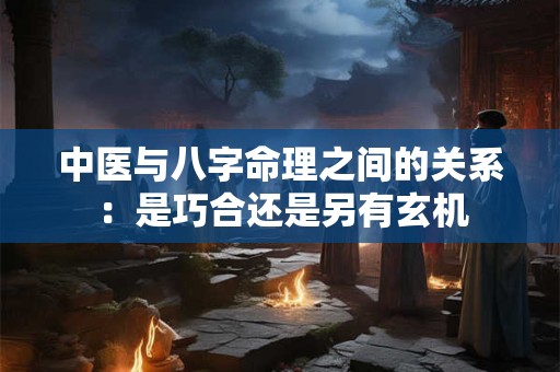 中医与八字命理之间的关系：是巧合还是另有玄机