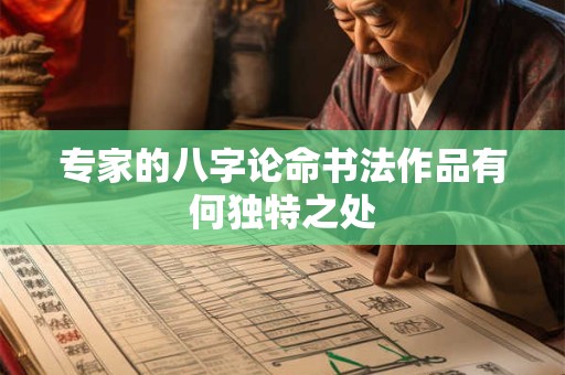 专家的八字论命书法作品有何独特之处