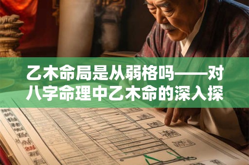 乙木命局是从弱格吗——对八字命理中乙木命的深入探讨