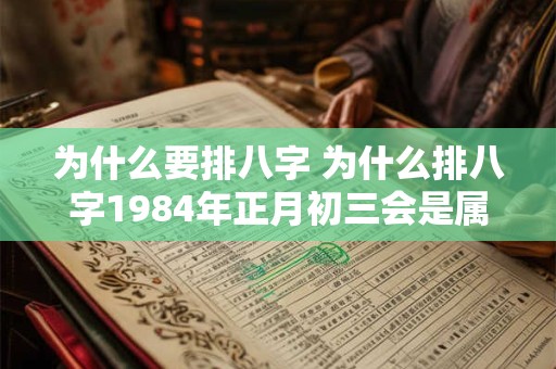为什么要排八字 为什么排八字1984年正月初三会是属猪的命
