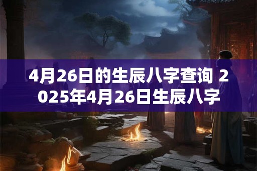 4月26日的生辰八字查询 2025年4月26日生辰八字