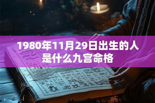 1980年11月29日出生的人是什么九宫命格