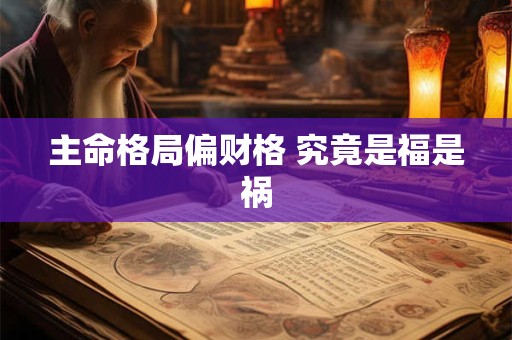 主命格局偏财格 究竟是福是祸