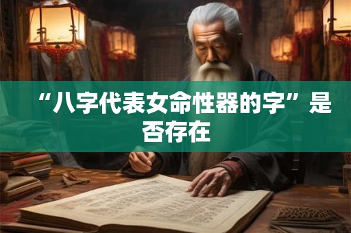 “八字代表女命性器的字”是否存在