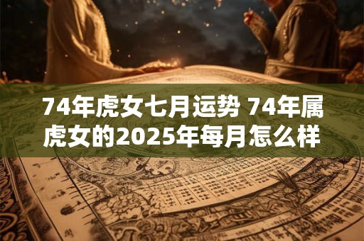74年虎女七月运势 74年属虎女的2025年每月怎么样