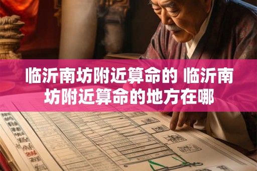 临沂南坊附近算命的 临沂南坊附近算命的地方在哪